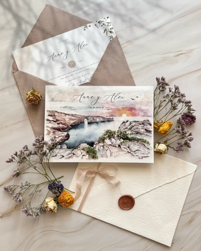 Comenzamos la semana con el diseño de Anne y Alex 🥰

Para esta parejita realizamos la acuarela de un paisaje muy especial para ellos. Los colores tan delicados del atardecer nos tienen enamorados 🌅 

Últimamente estamos creando muchos diseños con paisajes naturales ¿qué os parece esta tendencia? 
¡A nosotros nos encanta!

Anne y Alex, ya no queda nada para celebrar vuestro gran día, os deseamos todo lo mejor y os enviamos muchísimo amor ❤️ 

#invitaciondeboda #invitacionpasaporte #invitacionbilleteavion #weddinginvite #invitacionperdonalizada #invitacionacuarela #boda2025 #bodainspiracion #weddingplannerespaña